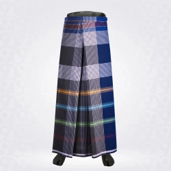 Cloud Burst Charcoal Grey multi colour  Checked Cotton Lungi